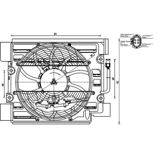 Mahle Air Con Condenser Fan ACF 23 000S