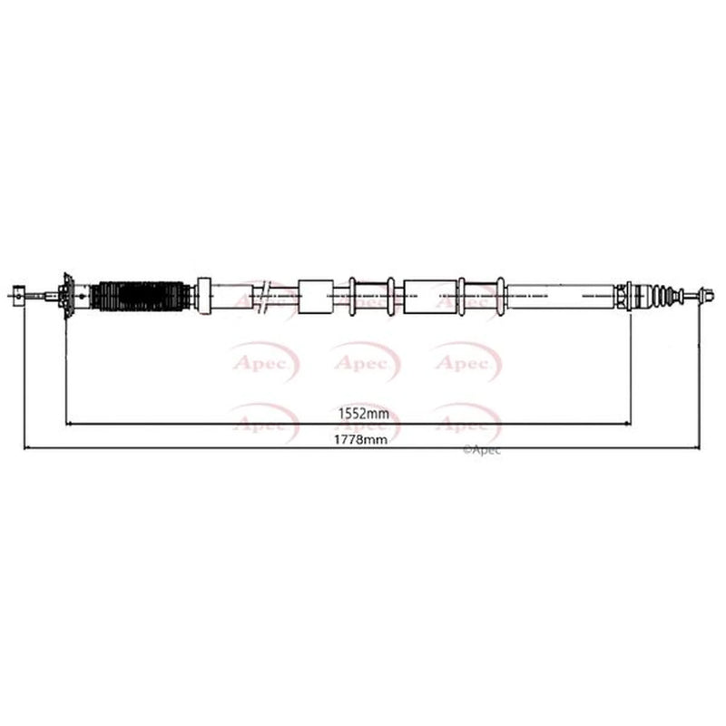 Apec Handbrake Cable Right Rear CAB1673