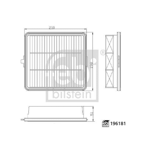 Febi Engine Air Filter 196181