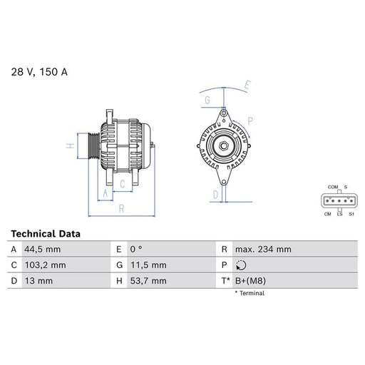 Bosch Car Alternator 12V 0 986 086 260