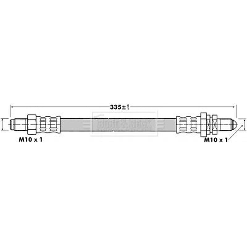 Borg & Beck Brake Hydraulic Hose Line Rear Right BBH6656