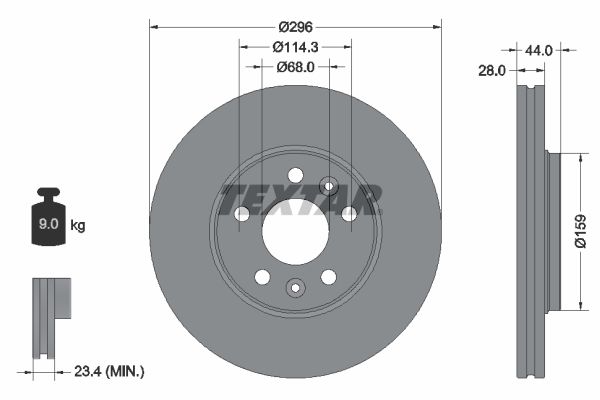 Textar 92268803 Brake Disc
