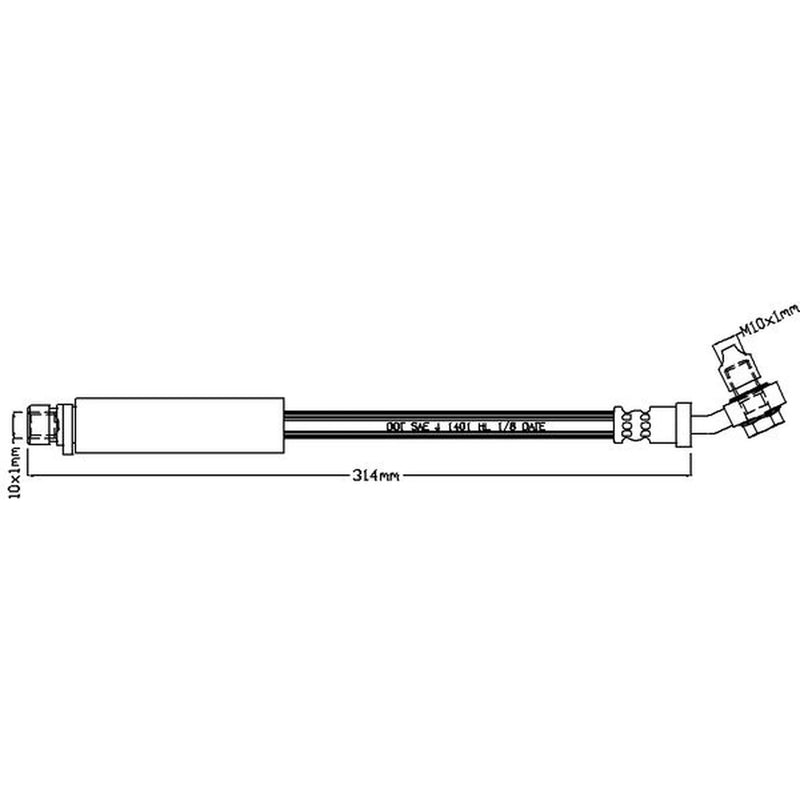 Abtex Brake Hydraulic Hose Line outer ABH1260