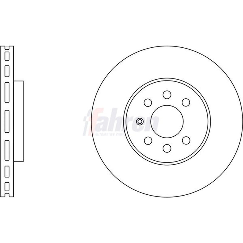 Fahren 2 x Vented Front Brake Discs FBD6082-x2