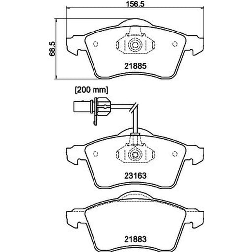 Mintex Front Brake Pad Set MDB2104