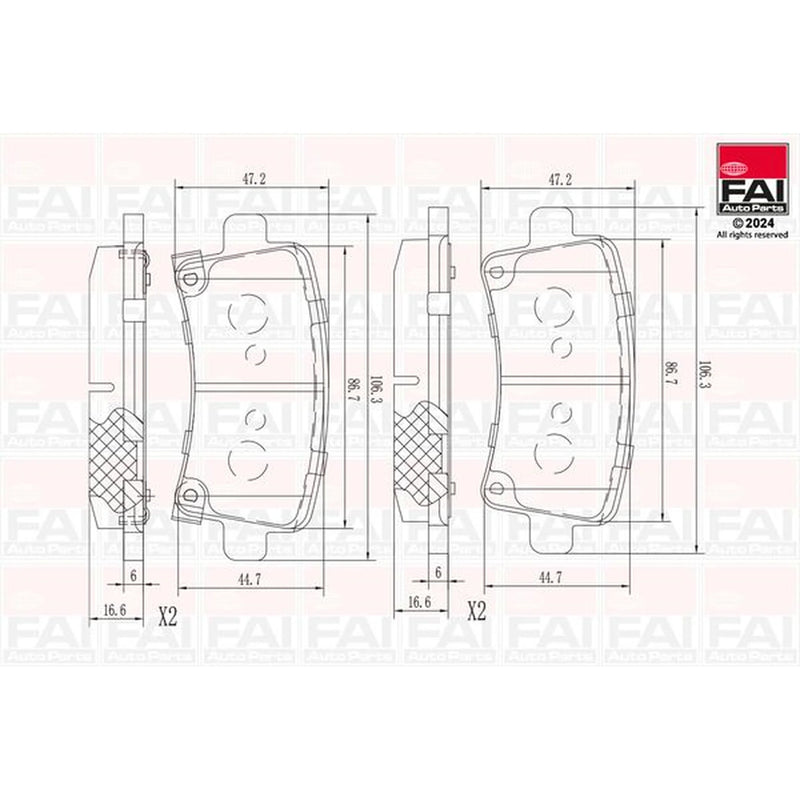 FAI Rear Brake Pad Set BP111