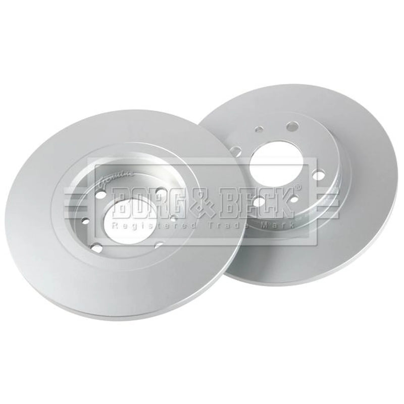 Borg & Beck 2 x Solid Front Brake Discs BBD4002-x2