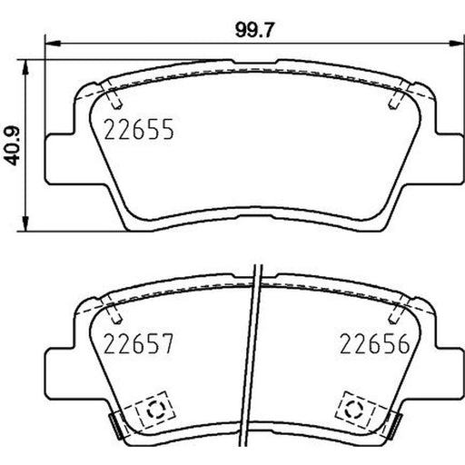 DON Rear Brake Pad Set PCP1752