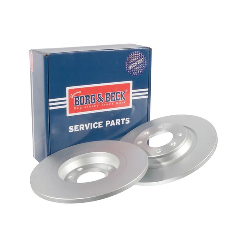 Borg & Beck 2 x Solid Rear Brake Discs BBD5234-x2