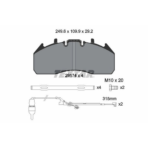 Textar Front Brake Pad Set 2917403