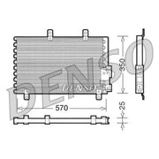 Denso Air Conditioning Condenser fits Alfa Romeo 145 1994-2001