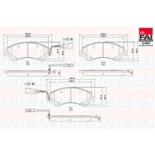 FAI Front Brake Pad Set BP146