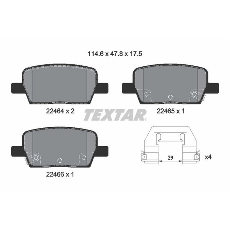 Textar Rear Brake Pad Set 2246401