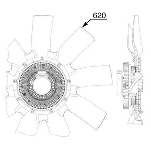 Mahle Engine Cooling Fan CFF 524 000P