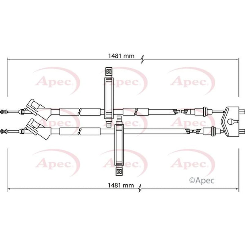 Apec Handbrake Cable Rear CAB1143