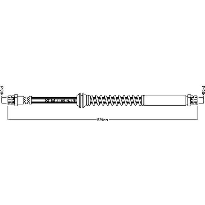 Abtex Brake Hydraulic Hose Line Right ABH1133