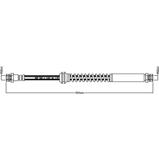 Abtex Brake Hydraulic Hose Line Right ABH1133