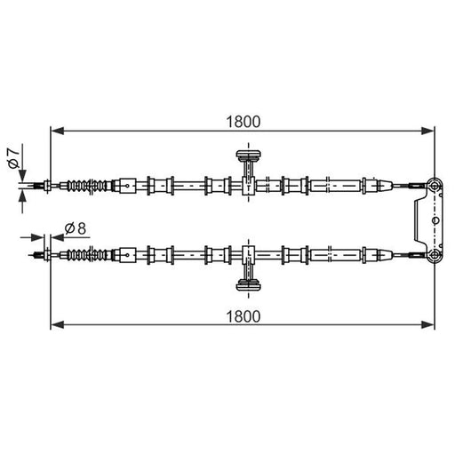 Bosch Handbrake Cable Centre 1 987 482 291