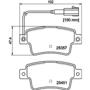 Mintex Rear Brake Pad Set MDB3261