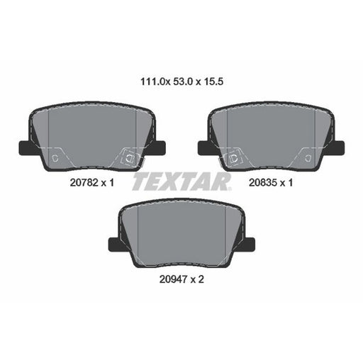 Textar Rear Brake Pad Set 2078201