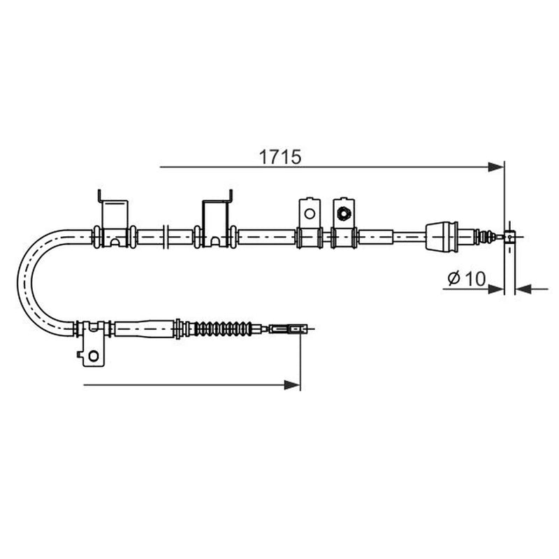 Bosch Handbrake Cable Left Rear 1 987 482 907