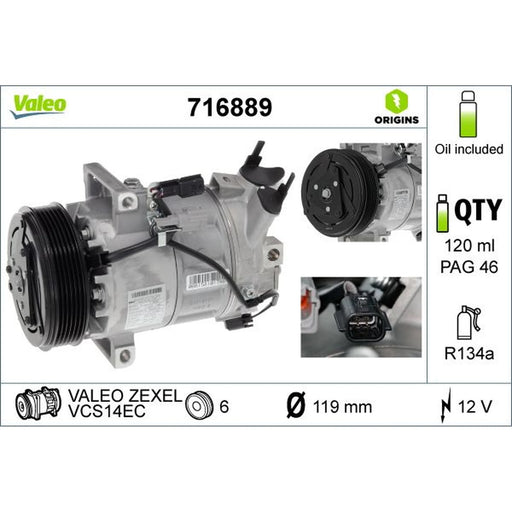 Valeo Air Conditioning Compressor 716889