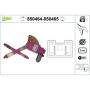 Valeo Electric Window Regulator Lifter Left Front 850464
