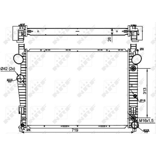 NRF Engine Radiator 53107