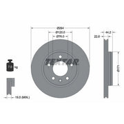 Textar 2 x Rear Brake Discs 92121403-x2