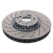 Febi 2 x Perforated/Vented Front Brake Discs 44071-x2