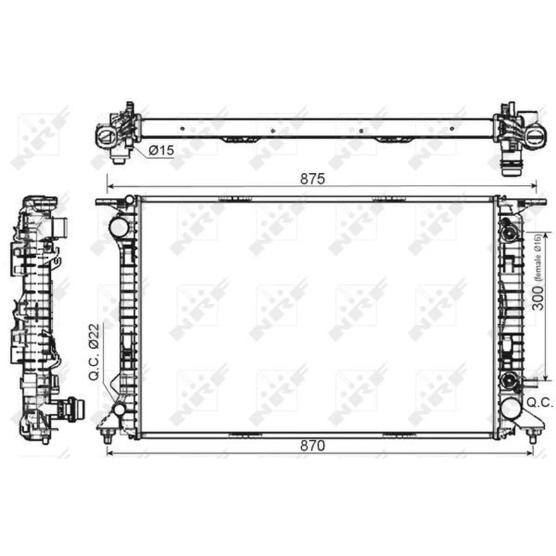 NRF Engine Radiator 53116