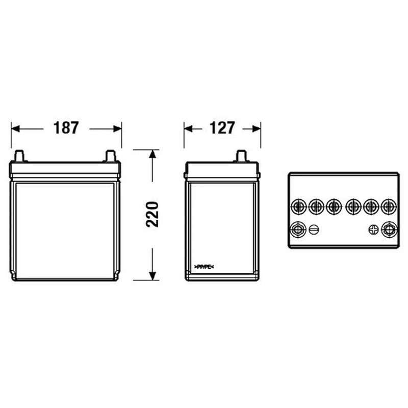 Exide Battery 12V 35Ah 240A EB356
