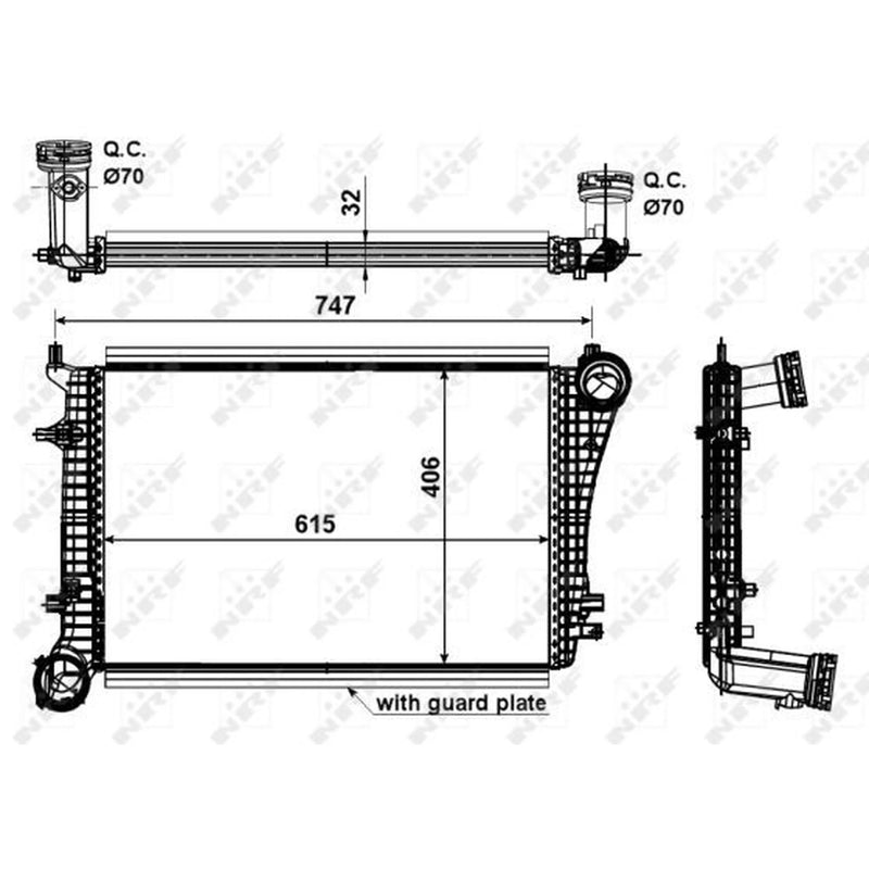 NRF Intercooler (Charge Air Cooler) 30199