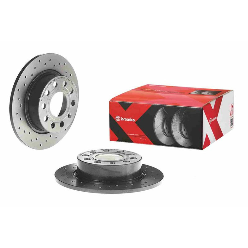 Brembo 2 x Perforated Rear Brake Discs 08.9502.1X-x2