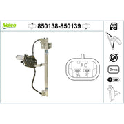 Valeo Electric Window Regulator Lifter Right Front 850139