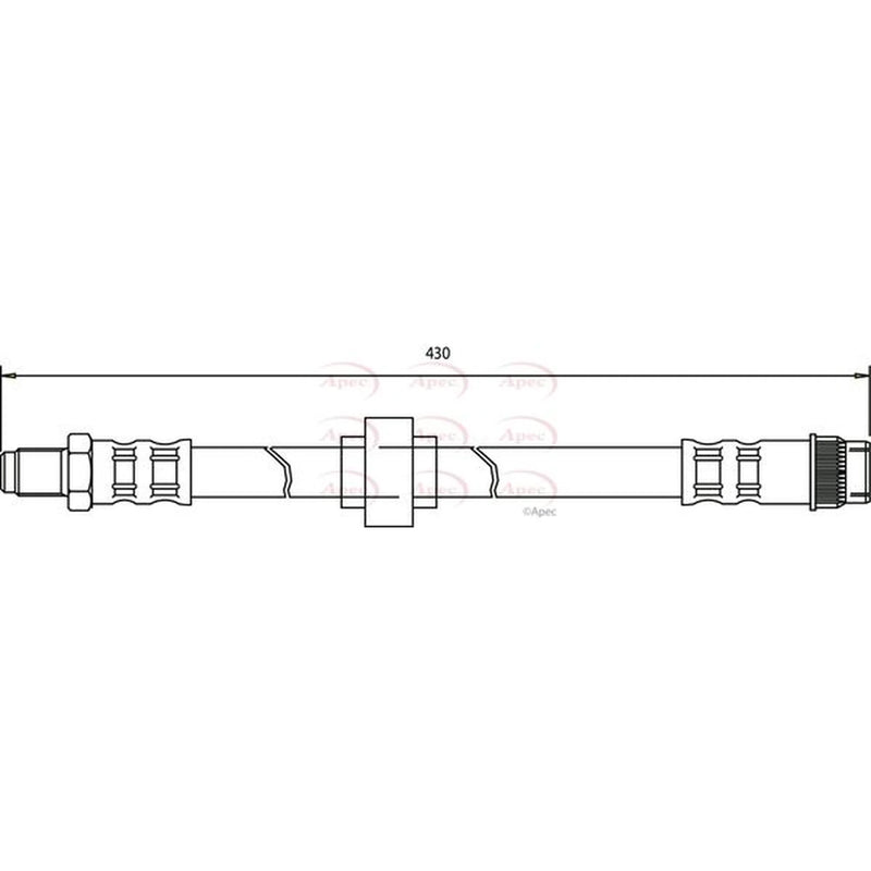 Apec Brake Hydraulic Hose Line Front HOS3667