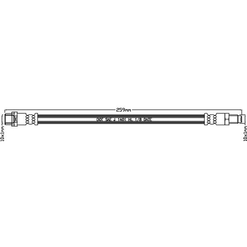Abtex Brake Hydraulic Hose Line inner ABH1417