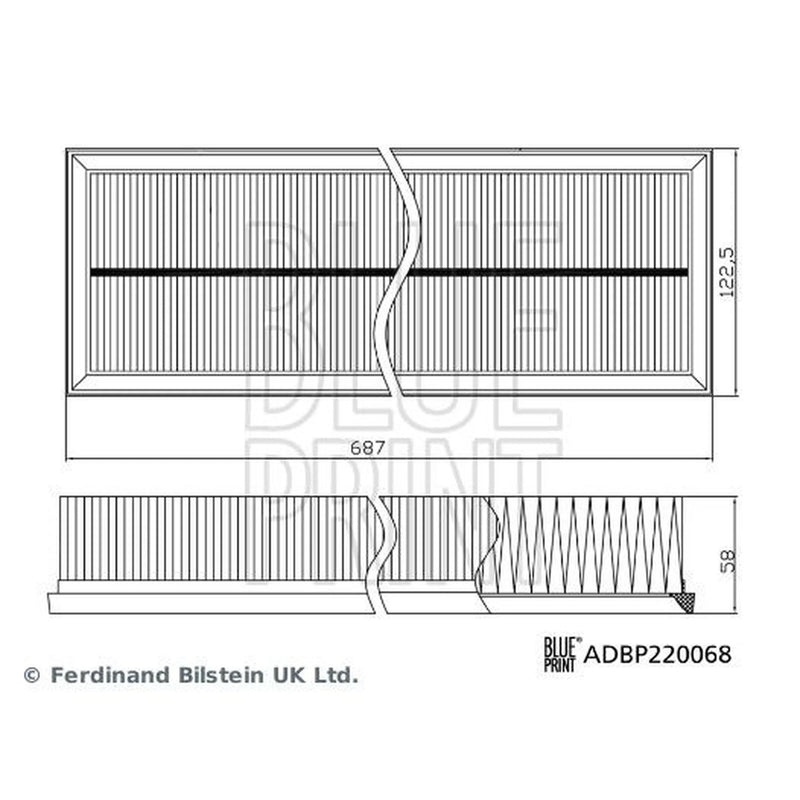 Blue Print Engine Air Filter ADBP220068