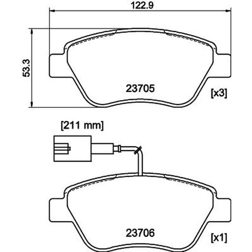 Mintex Front Brake Pad Set MDB2239