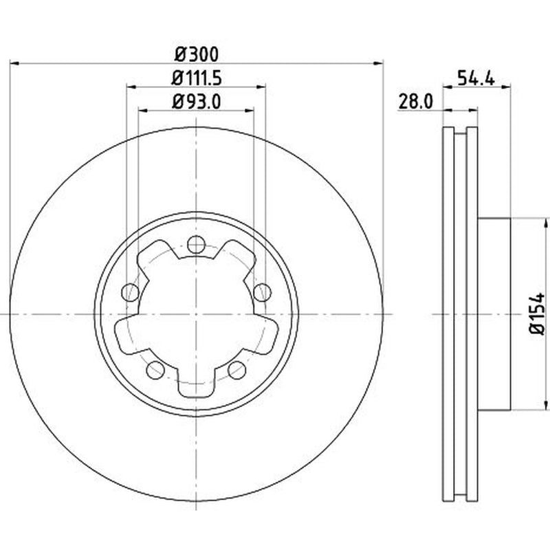 Mintex Lcv Van Kits internally vented MVK0015
