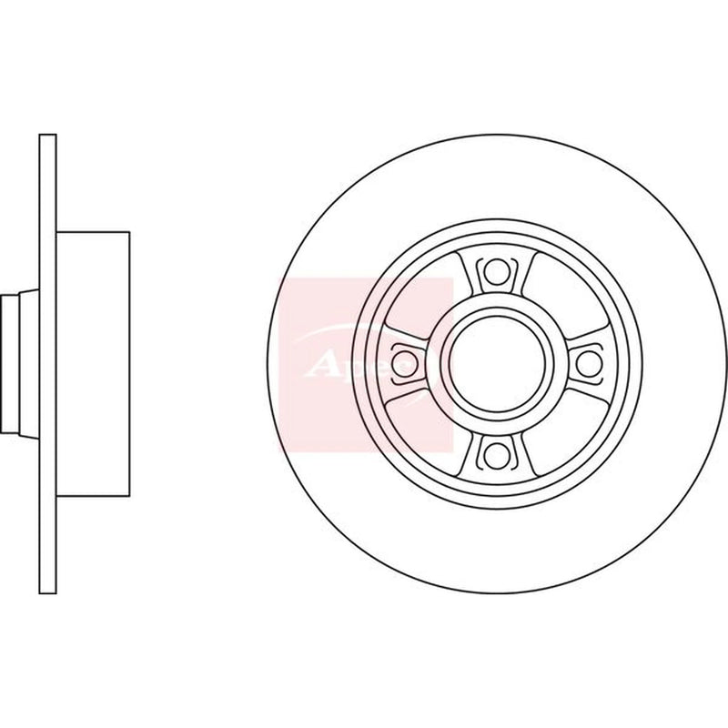 Apec 2 x Solid Rear Brake Discs DSK2550-x2