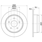 DON 2 x Solid Rear Brake Discs PCD23092-x2