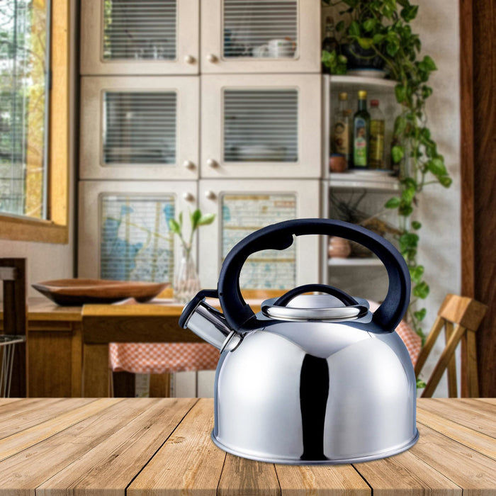 MDS1203 Liberty Silver 2.5 Litre Whistling Kettle CW-T056-B1S - Liberty Leisure UK - Van Life Living