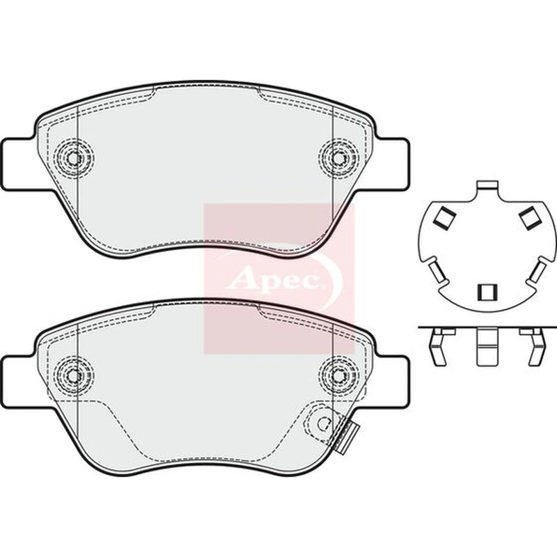 Apec Front Brake Pad Set PAD2002