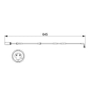 Bosch Brake Pad Wear Sensor Front 1 987 473 504
