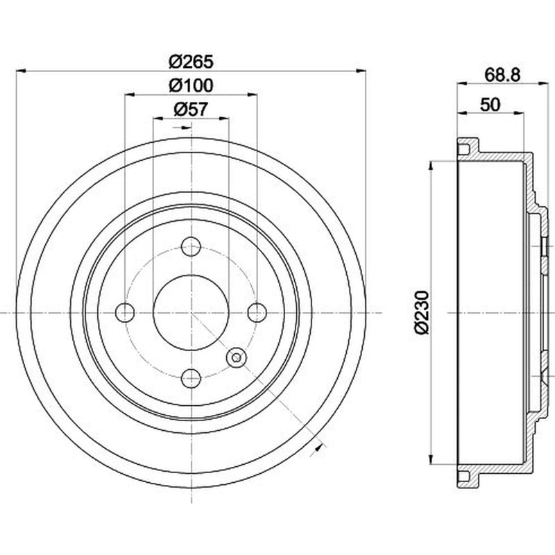 Mintex Brake Drum Assembly Rear MBD286