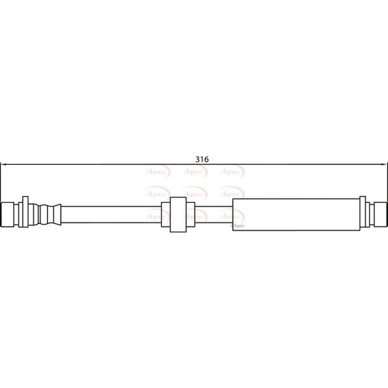 Apec Brake Hydraulic Hose Line inner HOS4150