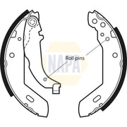 NAPA Brake Shoe Set Axle Kit NBS1009