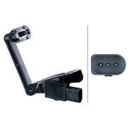 Hella Headlight Levelling Sensor Rear Left Connectors V 6PM 012 699-341