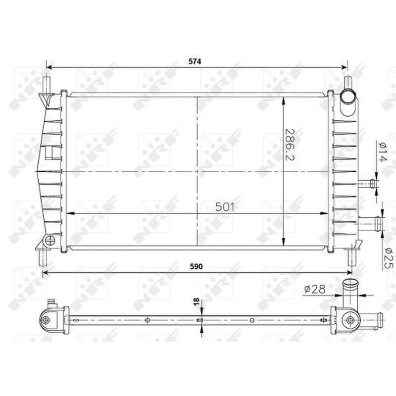 NRF Engine Radiator 50131A
